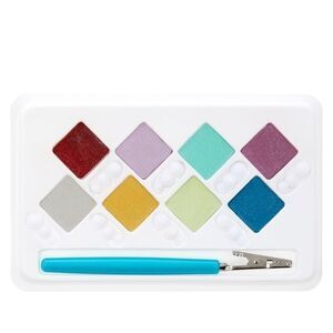 Diamond Press Chalk Set, Pearl 8 Color , 1‎ Tool, 24 Cotton Balls ***NEW***